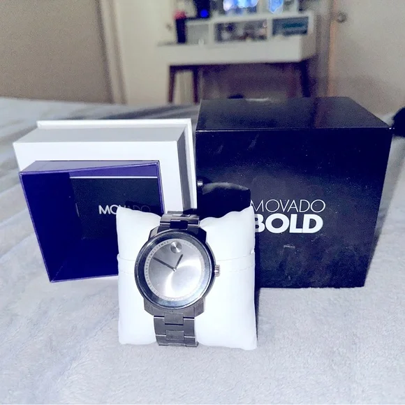 Like new Movado watch Movado classic bold silver/Gold mens watch | eBay main image 2